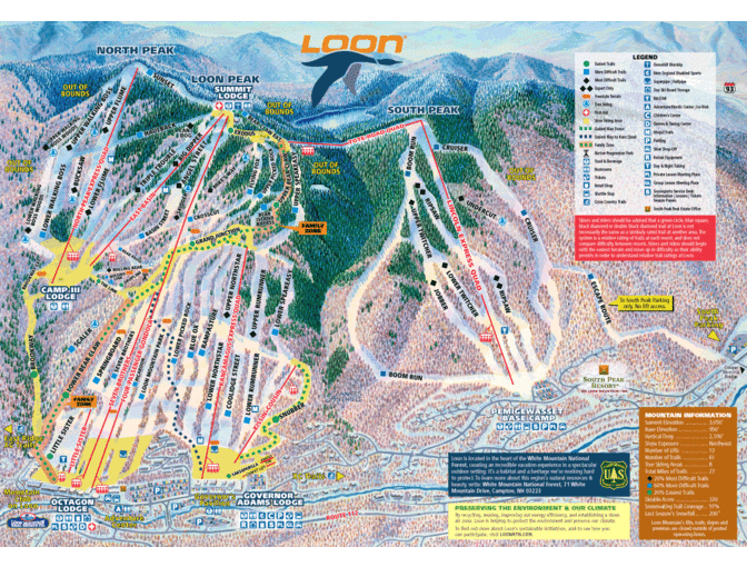 Two Monday-Friday Adult Ski Tickets for 2016/2017 Season at Loon Mountain