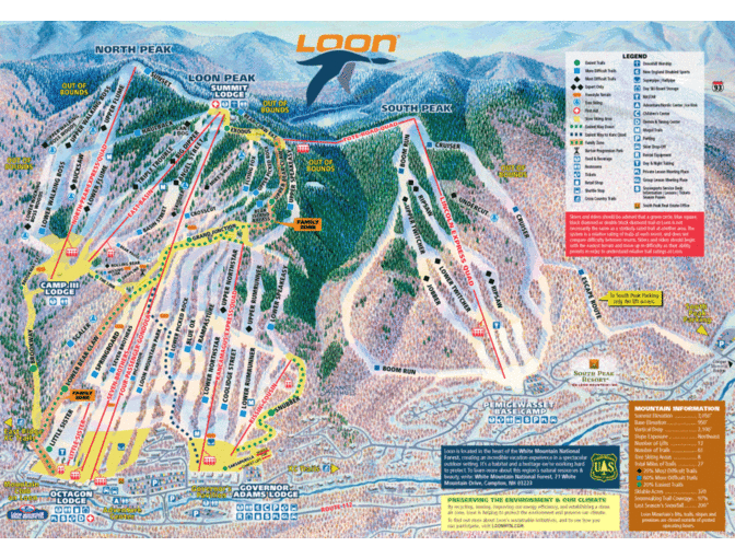 Two lift tickets at Loon Mountain
