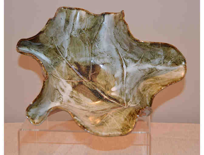 Stoneware Leaf Bowl by Clay Artist, Connie Bracci-McIndoe