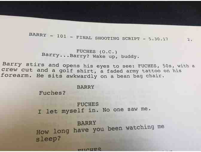 Bill Hader & Alec Berg '91 Signed Pilot Script - HBO's 'Barry'