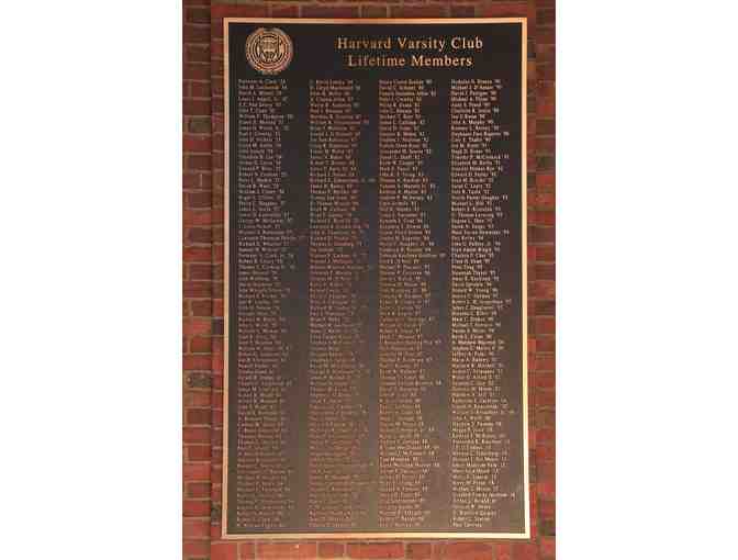 Harvard Varsity Club Lifetime Membership