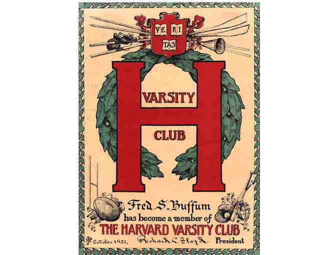 6. Harvard Varsity Club Student-Athlete Certificates