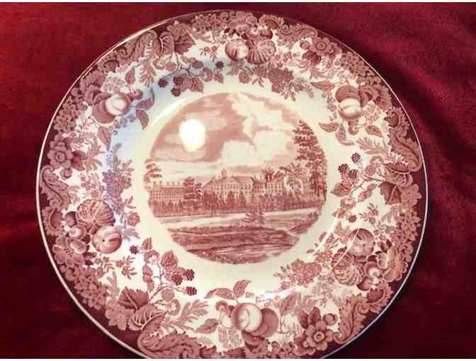 Complete Set of Crimson and White Wedgwood Harvard Plates
