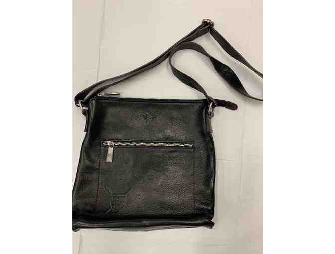 La Martina Leather Messenger Bag