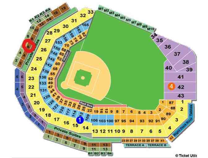 April 15th Boston Red Sox Game Tickets (4) - State Street Pavilion