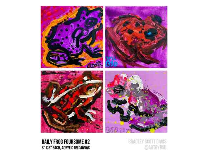 Choose One of the Four Daily Frog Foursomes | Artist Bradley Davis