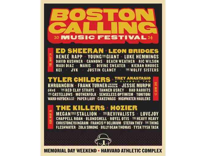 TWO GA tickets to Boston Calling Music Festival- SATURDAY 5/25 - Photo 1