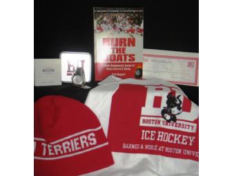 Boston University Terrier Men's Hockey Game (4 Tickets), Hotel (1 Night) and Memorabilia
