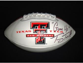 Coach Tommy Tuberville (Texas Tech) Autographed Football