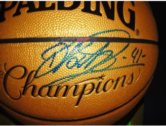 Dirk Nowitzki Autographed Gold Championship Basketball