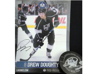 Drew Doughty (Los Angeles Kings) Autographed Puck and Photo