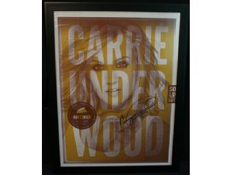 Carrie Underwood Autographed Framed Tour Poster and T-Shirt