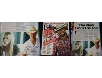Jason Aldean, Kenny Chesney and Carrie Underwood Autographed Billboard Magazines