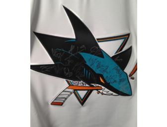 San Jose Sharks Team Signed Jersey and Hockey Stick