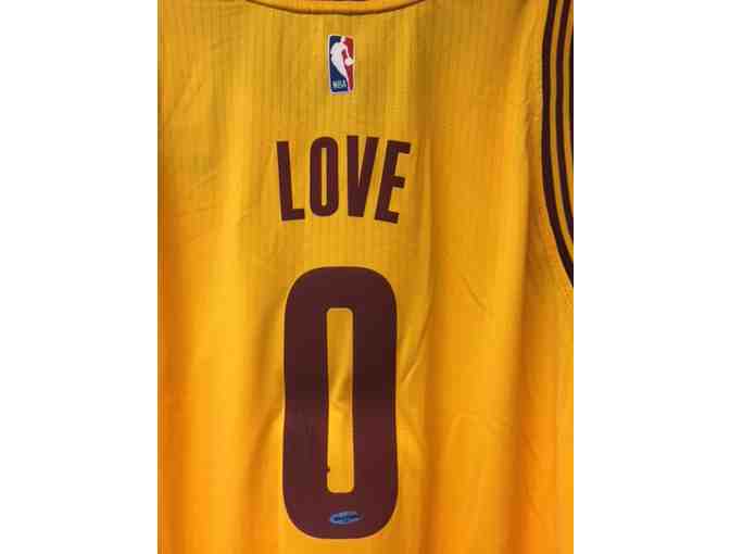 Cavaliers #0, Kevin Love autographed basketball jersey.