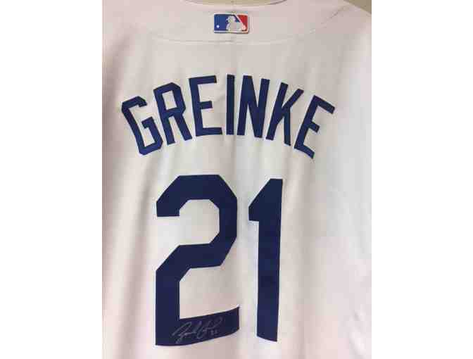 LA Dodgers #21, Donald âZackâ Greinke autographed baseball jersey