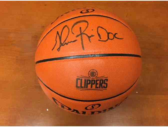 LA Clippers Logo Spalding Basketball Autographed by 'Doc' Rivers