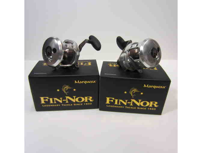 PAIR OF FIN-NOR MARQUESA PELAGIC REELS MA40TP AND MATCHING TIDAL RODS