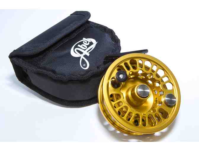 ABEL CUSTOM ANODIZED SUPER 7/8N REEL AND TECH SHIRT WITH PERMIT LOGO