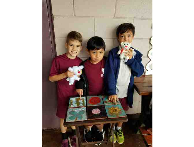 Ceramic Tile Tray Table by 1st and 2nd grade students