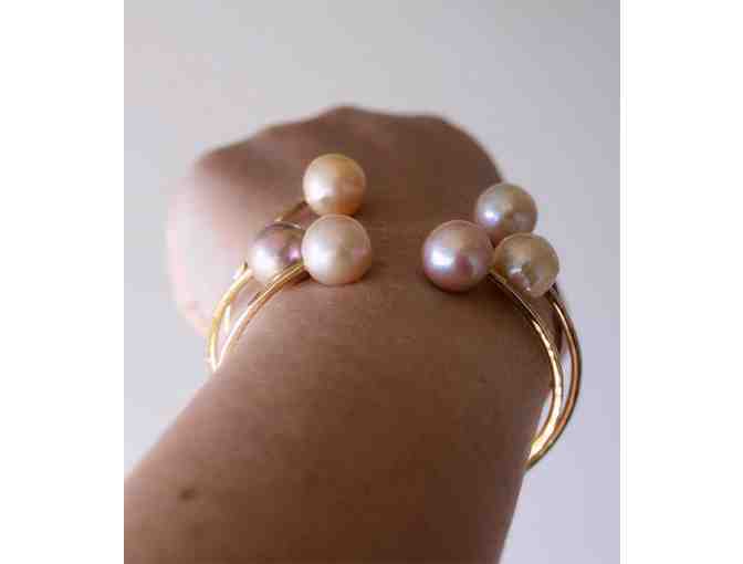 Gold Filled Freshwater Pearl Cuff