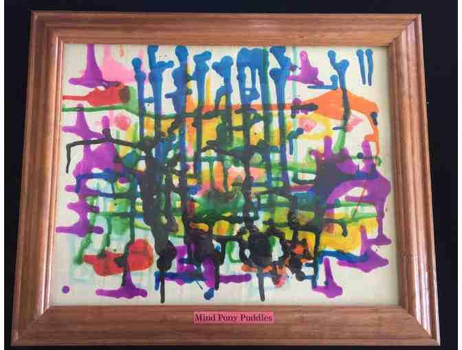 Kindergarten Glass Paint Artwork: 'Mind Pony Puddles'