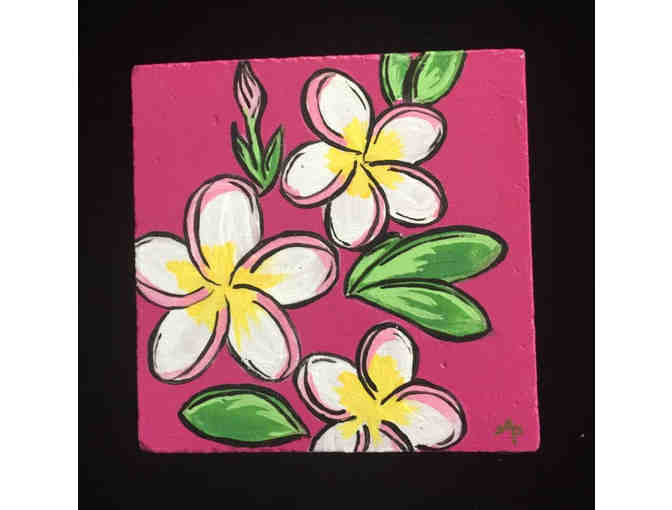 Hand-painted Coaster Set - Flowers of Hawaii