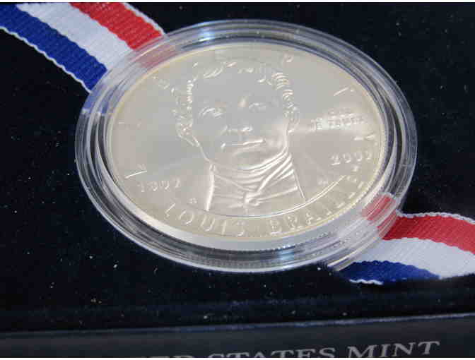 Louis Braille Silver Dollar Coins