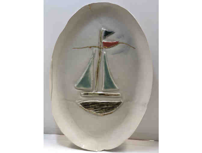 Ceramic Sailboat Platter