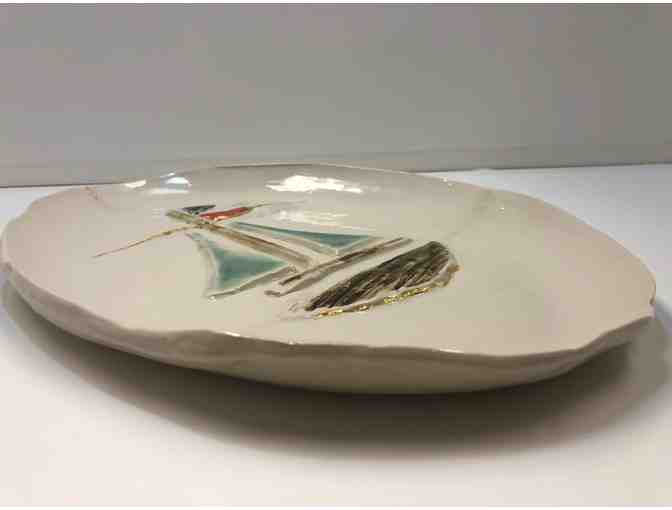 Ceramic Sailboat Platter
