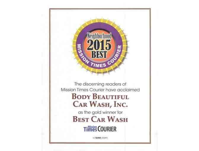 Body Beautiful Car Wash Gift Certificates