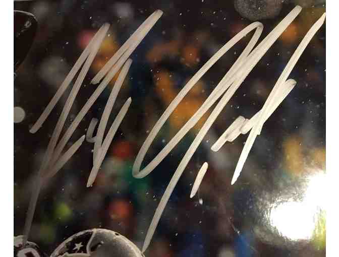 Autographed Rob Gronkowski Spiking a Football