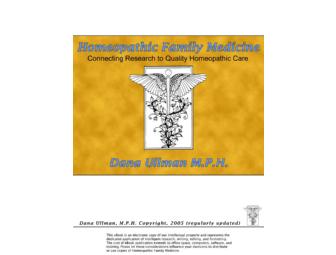 Body and Spirit: Learn More about Homeopathy with a Book and CD by Homeopath Dana Ullman