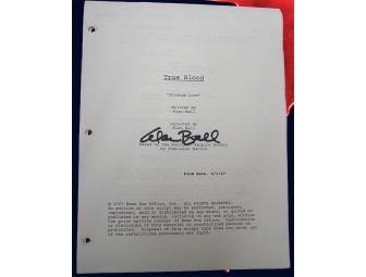 True Blood (Pilot) Script, Signed by Creator Allan Ball, with Promo Posters