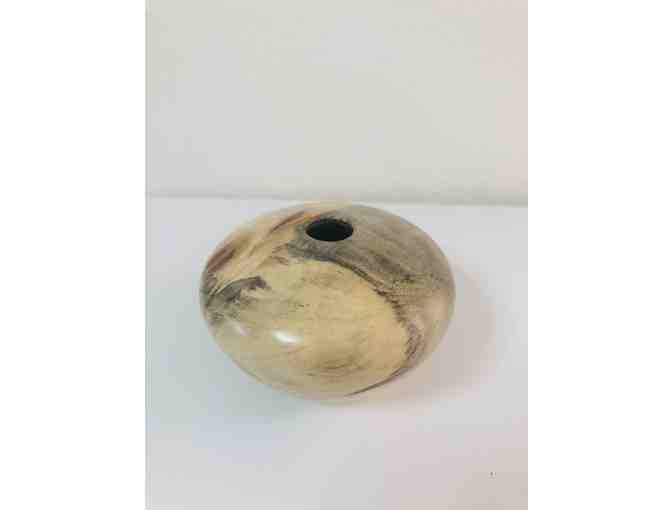 Hollow form turned from Buckeye Burl