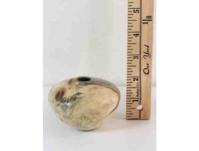 Hollow form turned from Buckeye Burl