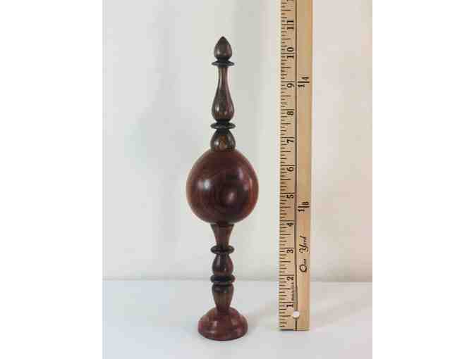 Sculptural form turned from Cocobolo Rosewood and East Indian Rosewood