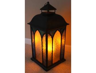 Stained Glass Lantern handmade by Russ Galli, IP Employee