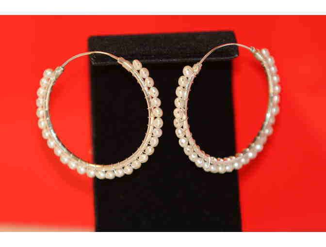 Pearl Hoop Earrings