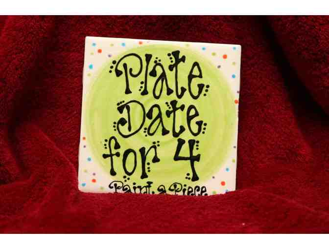 Paint-A-Piece Plate Date for Four