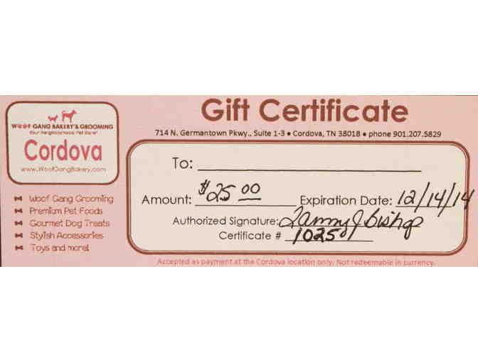 Woof Gang Bakery - $25 Gift Card