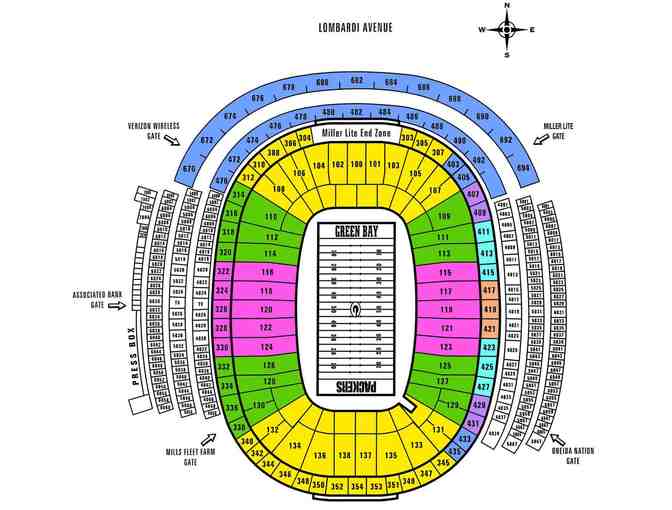 Four Premium Outdoor Club Level Tickets for the Green Bay Packers - In Green Bay