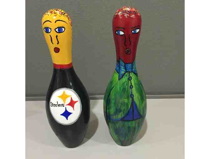 Choose Your Own Design - Bowling Pin Hand-painted by Janet Brittain, IP employee