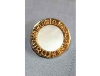 14K Gold Mother-of-Pearl Cuff Links