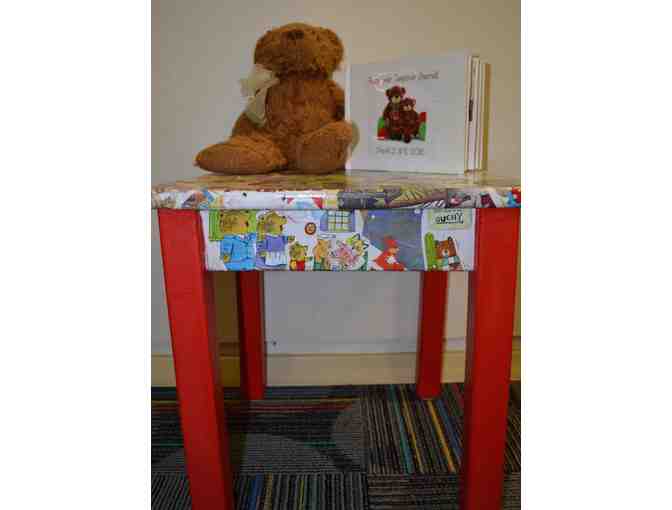 86 Pre-K 2 - Baby Bear Journal, Plush and Decoupage Wooden Side Table