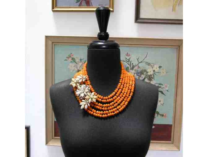 Elva Fields - Orange Crystal Necklace