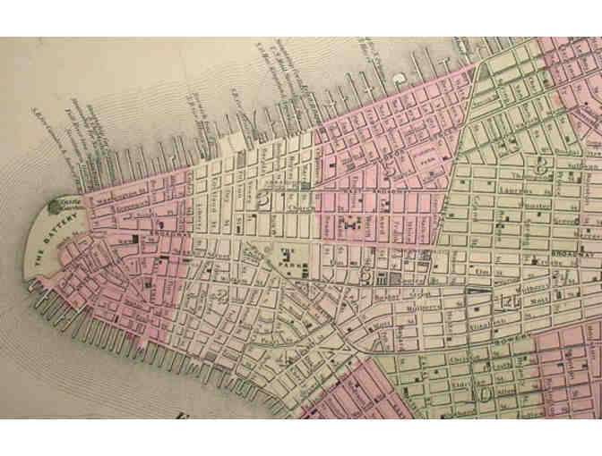 Antique Johnson's Map of New York and the Adjacent Cities from George Glazer Gallery