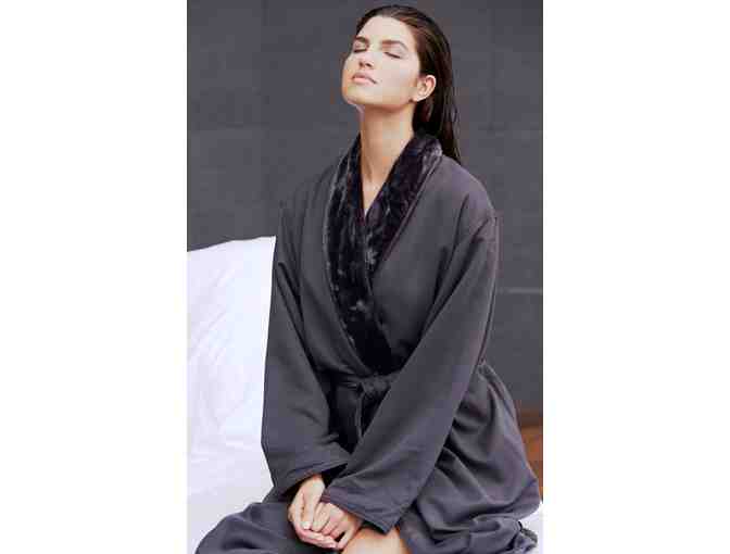 Microfiber Shimmer Lined Robe - Photo 1