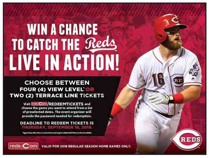 Two Terrace Line or Four View Level Tickets to a Cincinnati Reds Game - Photo 1