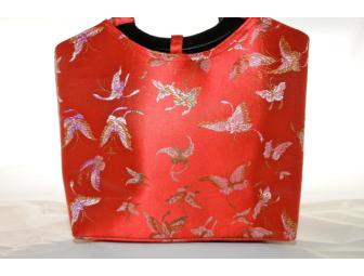 Chinese Silk Brocade Handbag - Red